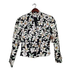 NWT Richard Warren Vintage Women's Floral Jacket Blazer Fitted Short Size 10